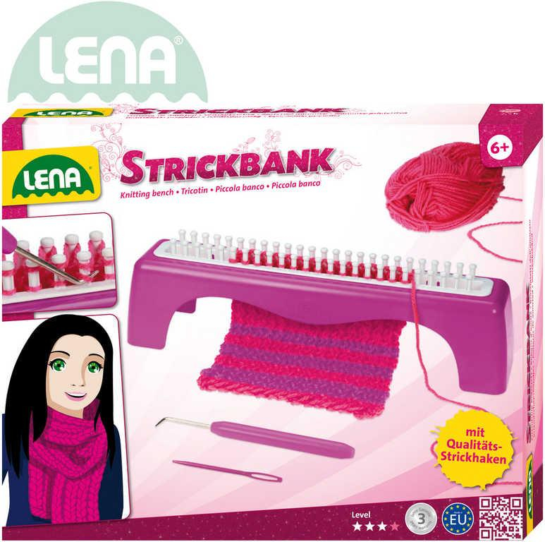 LENA Stůl pletací dětský plastový set s bavlnkou a doplňky v krabici