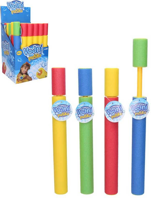 Dělo vodní soft 37cm pěnová trubice lehká dvoubarevná na vodu 4 barvy