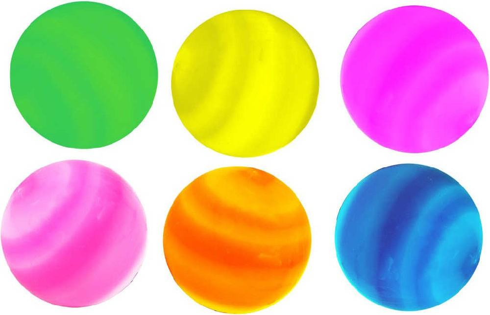 Míček galaxy skákací se světlem 5,5cm na baterie bliká 6 barev