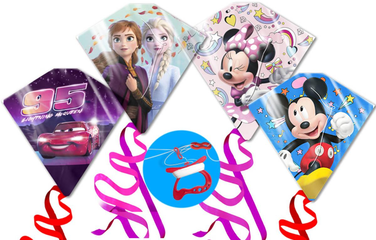 Drak létající Disney s třásněmi diamant plastový 4 druhy v sáčku