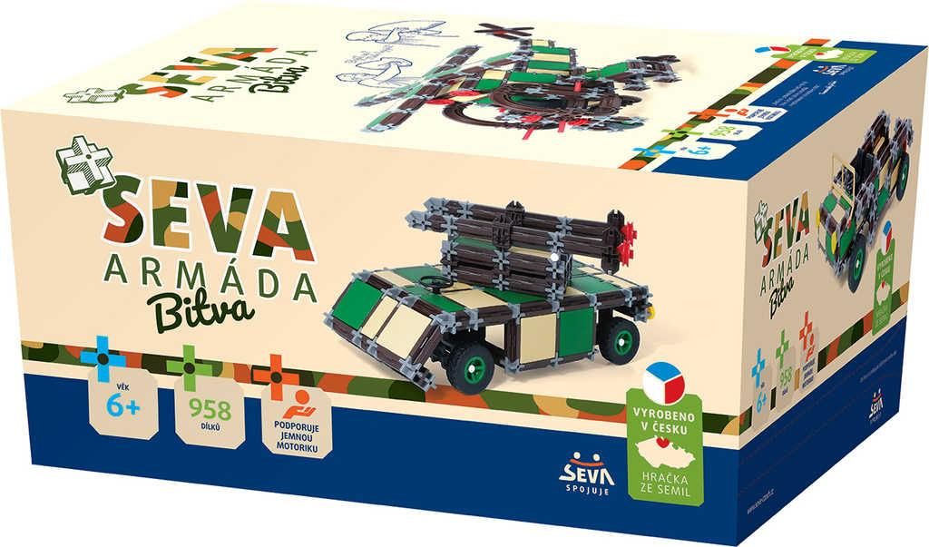 VISTA SEVA ARMÁDA Bitva plastová XL STAVEBNICE 958 dílků v krabici