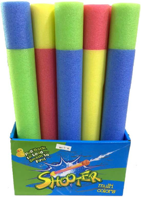 Dělo vodní soft 38cm pěnová trubice lehká dvoubarevná na vodu 4 barvy