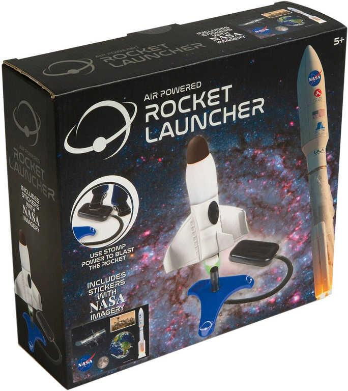 Raketa NASA vystřelovací set s nožní pumpou na vzduch a samolepkami
