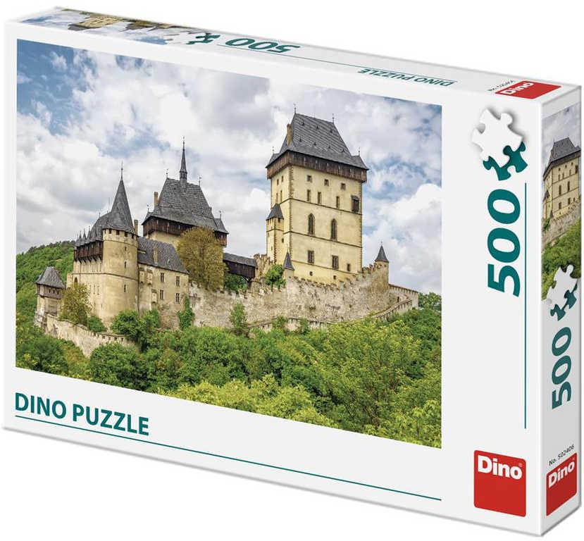 DINO Puzzle Hrad Karlštejn foto 500 dílků 47x33cm skládačka v krabici